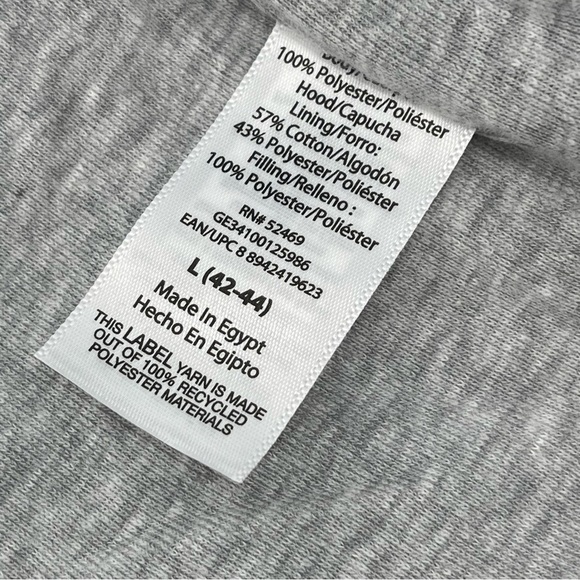 George Men’s Size Large Hooded Vest Jacket sweatshirt lining & hood Green New - Picture 7 of 8